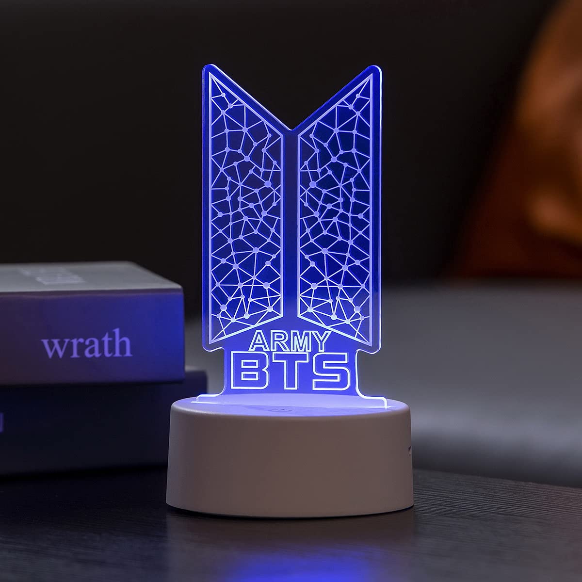 YANENG LED Acrylic Night Light - 7 Color Touch, Model TS-LED-002, Perfect for Bedroom Decoration and Gifts for Kpop Fans