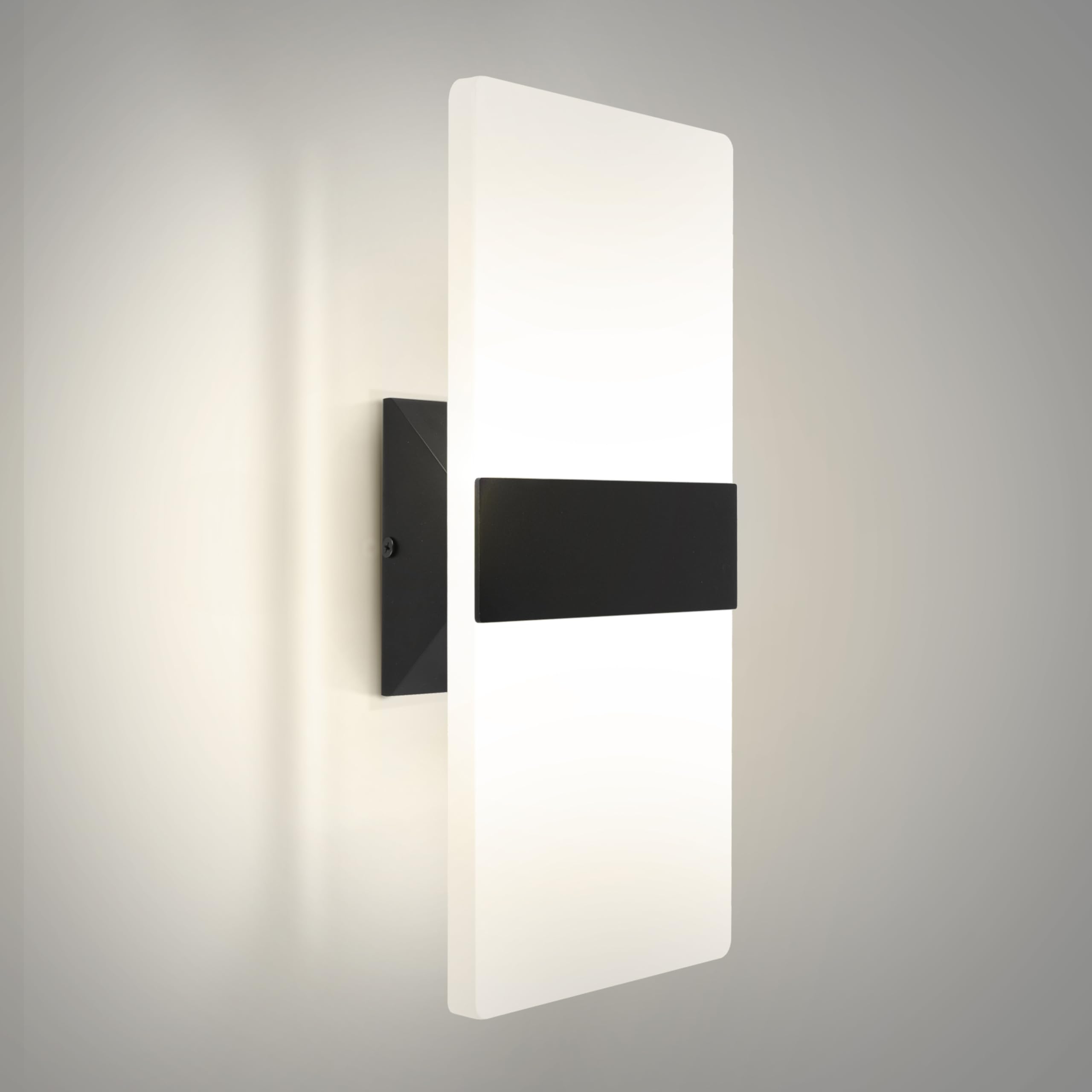 ASD LED Wall Sconce - 14 Inch, Dimmable, Adjustable 2700K-5000K, Matte Black, Durable Alloy Aluminum, Model A-LWS12-14D24