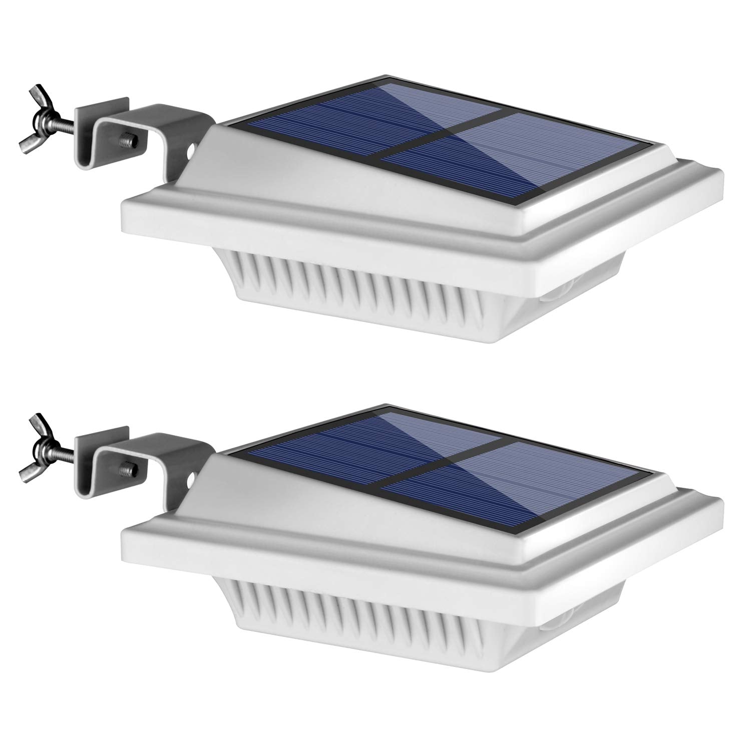 UniqueFire Solar Gutter & Fence Lights - 40 LED Outdoor Waterproof Security Lamps for Eaves  Garden  Landscape & Walkway