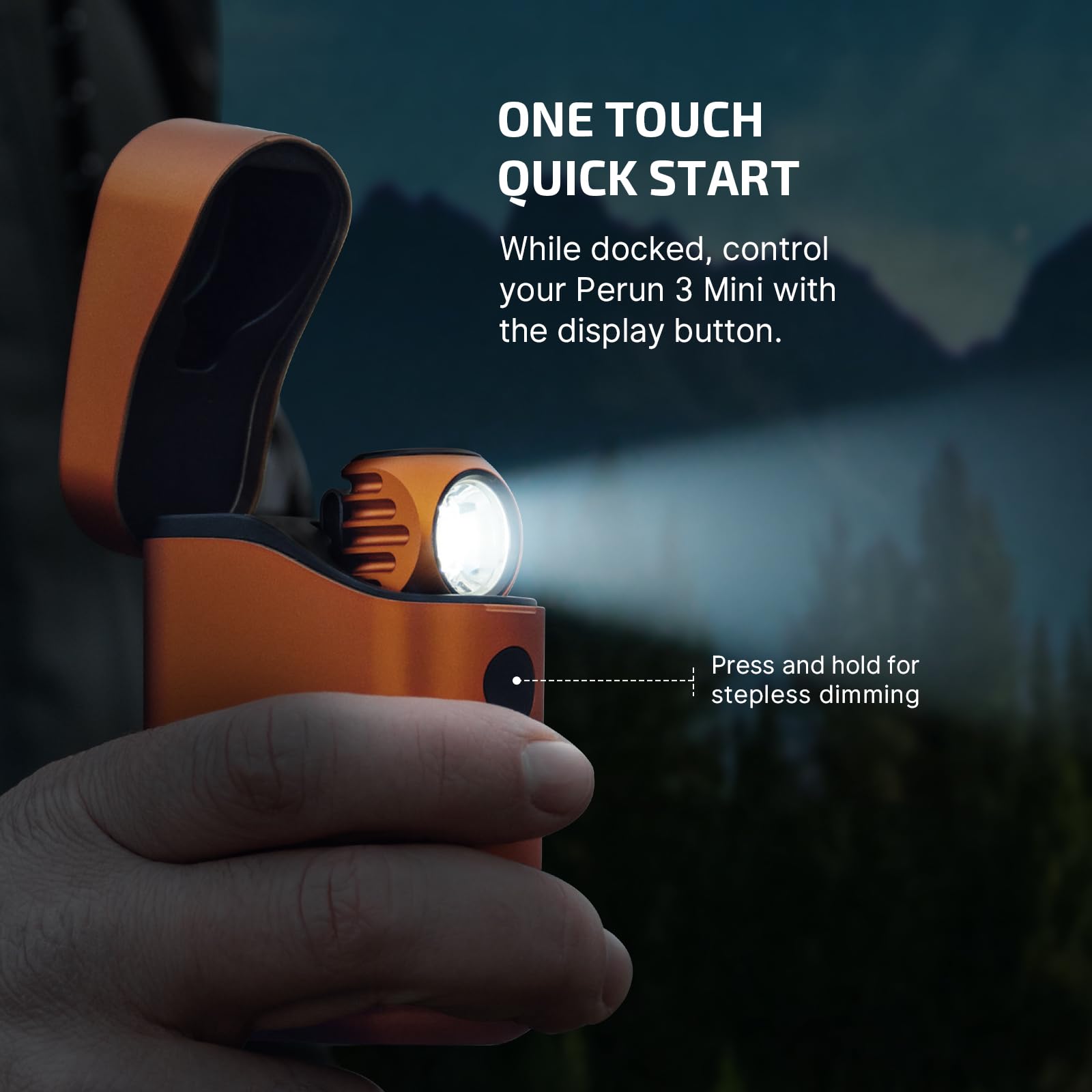 Olight Perun 3 Mini Premium Headlamp 1250 Lumens Flashlight With Type-C Charging Box, Rechargeable Headlight With Red Light Opti