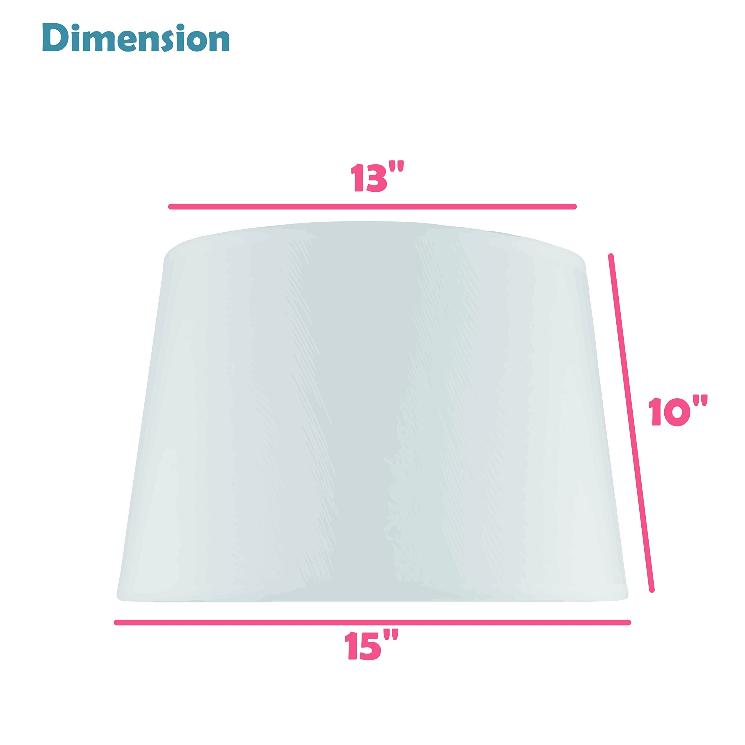 Aspen Creative 38026-2, Empire Collapsible Spider Lamp Shade, Oatmeal, 13 Top x 15 Bottom x 10 Slant Height, Set of 2