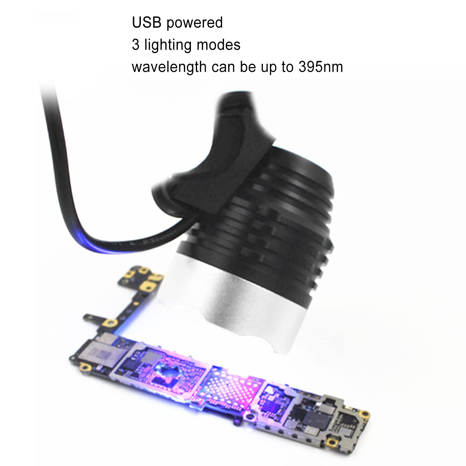 Hilitand Usb 10W Led Uv Ultraviolet Phone Glue Curing Lamp, Uv Led Nail Lamp For Gel Nails, Mobile Repair, Fluorescent Banknote,