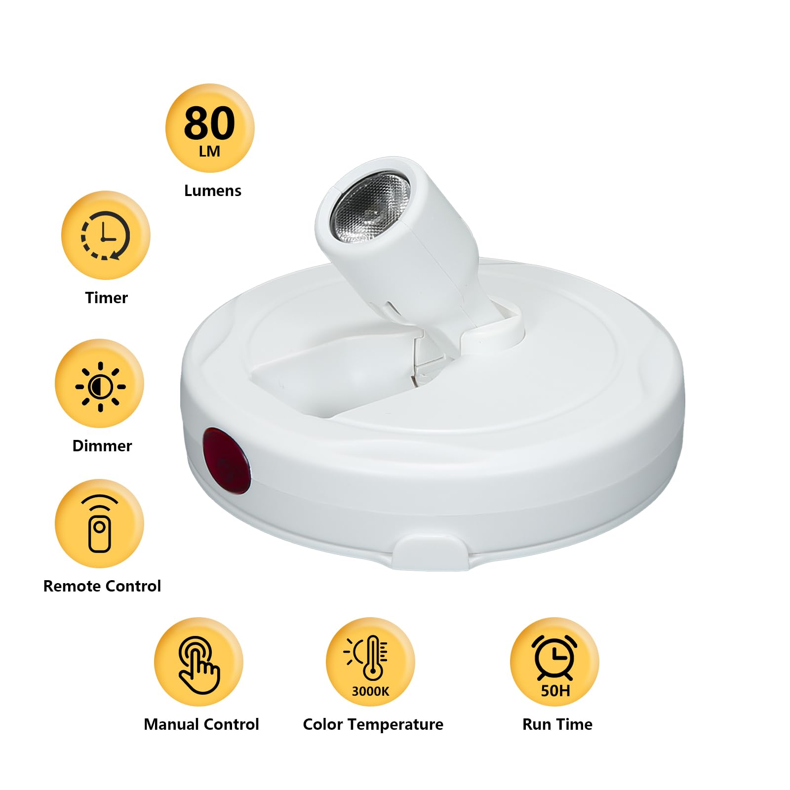 Kanesiki Cordless Spotlight Battery Powered, Led Accent Lighting With Remote And Timer, Display Puck Lights, Stick Uplight For T