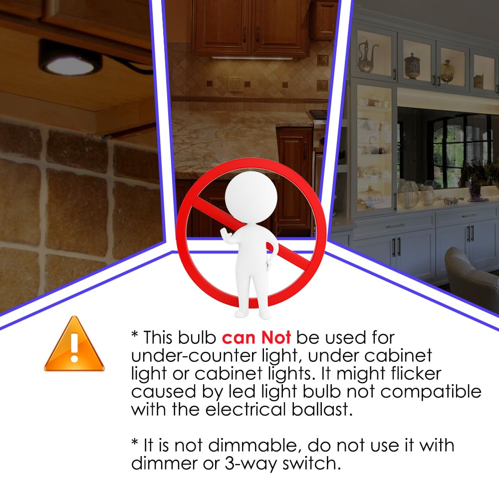 Noobibaba T5 Wedge Base Led Bulb 12V, T5 T10 Wedge Base Led Bulbs 12V Low Voltage Landscape, 1.5 Watt Replace 7W 11W Incandecent