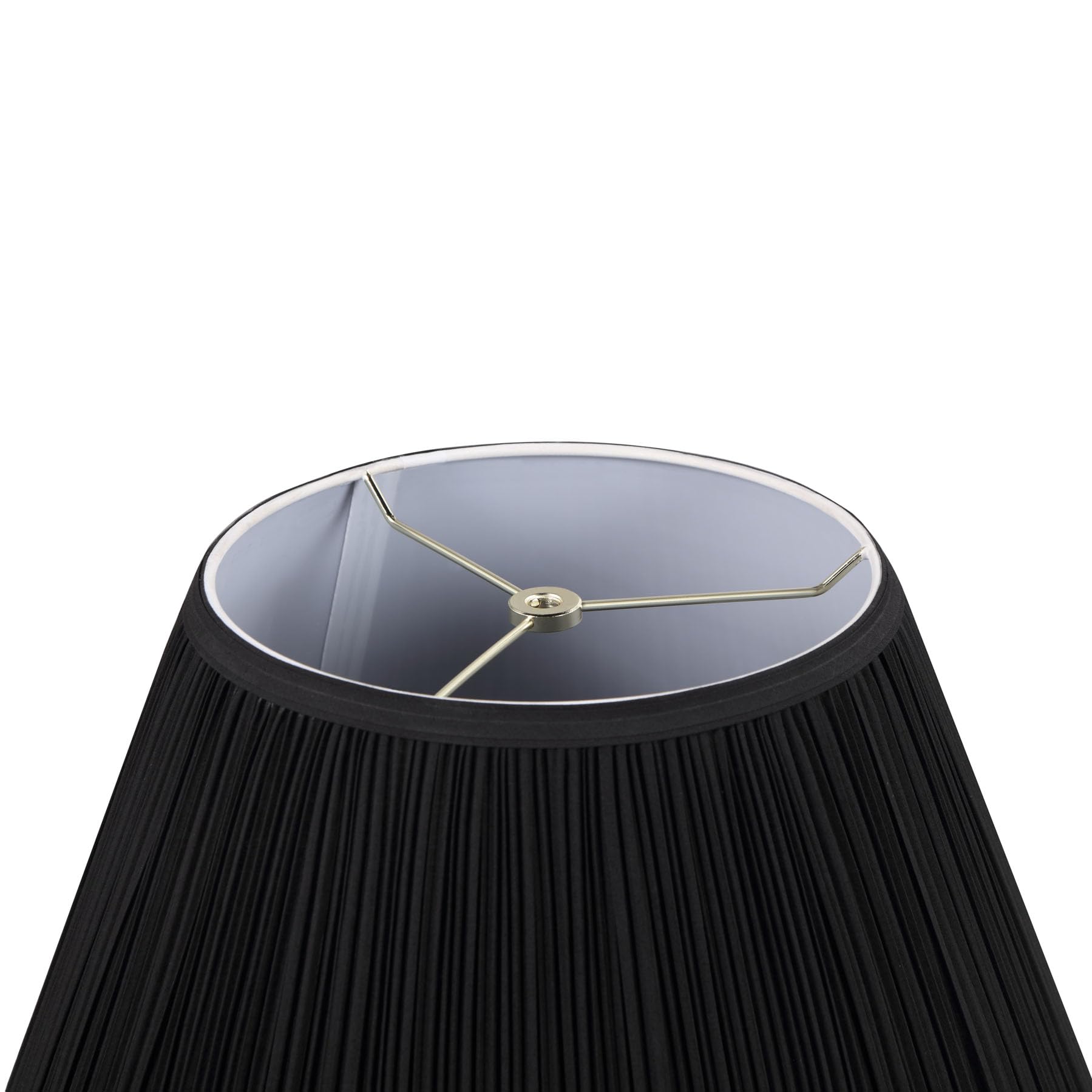 Aspen Creative 33144, Mushroom Shaped Pleated Traditional Spider Construction Lamp Shade, Black, 9&quot; Top X 18&quot; Bottom X 13&quot; Slant Height