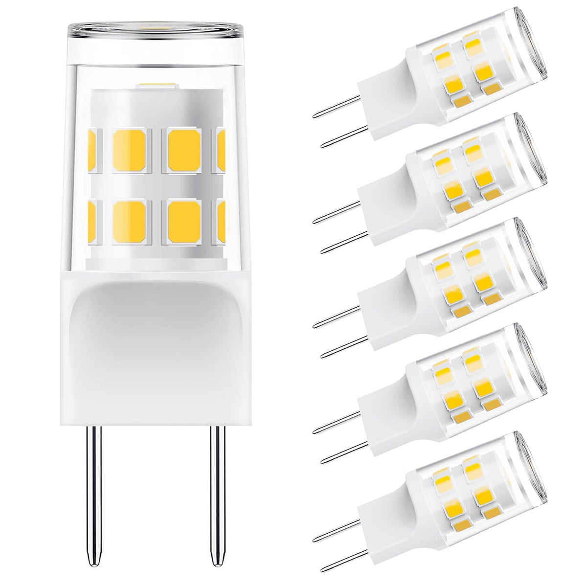 Ykwcw G8 Led Bulb, 3W Equivalent To 20W-25W Halogen Bulb, T4 Jcd Type Bi-Pin G8 Base, 120V Puck Light Bulbs For Under Cabinet Li