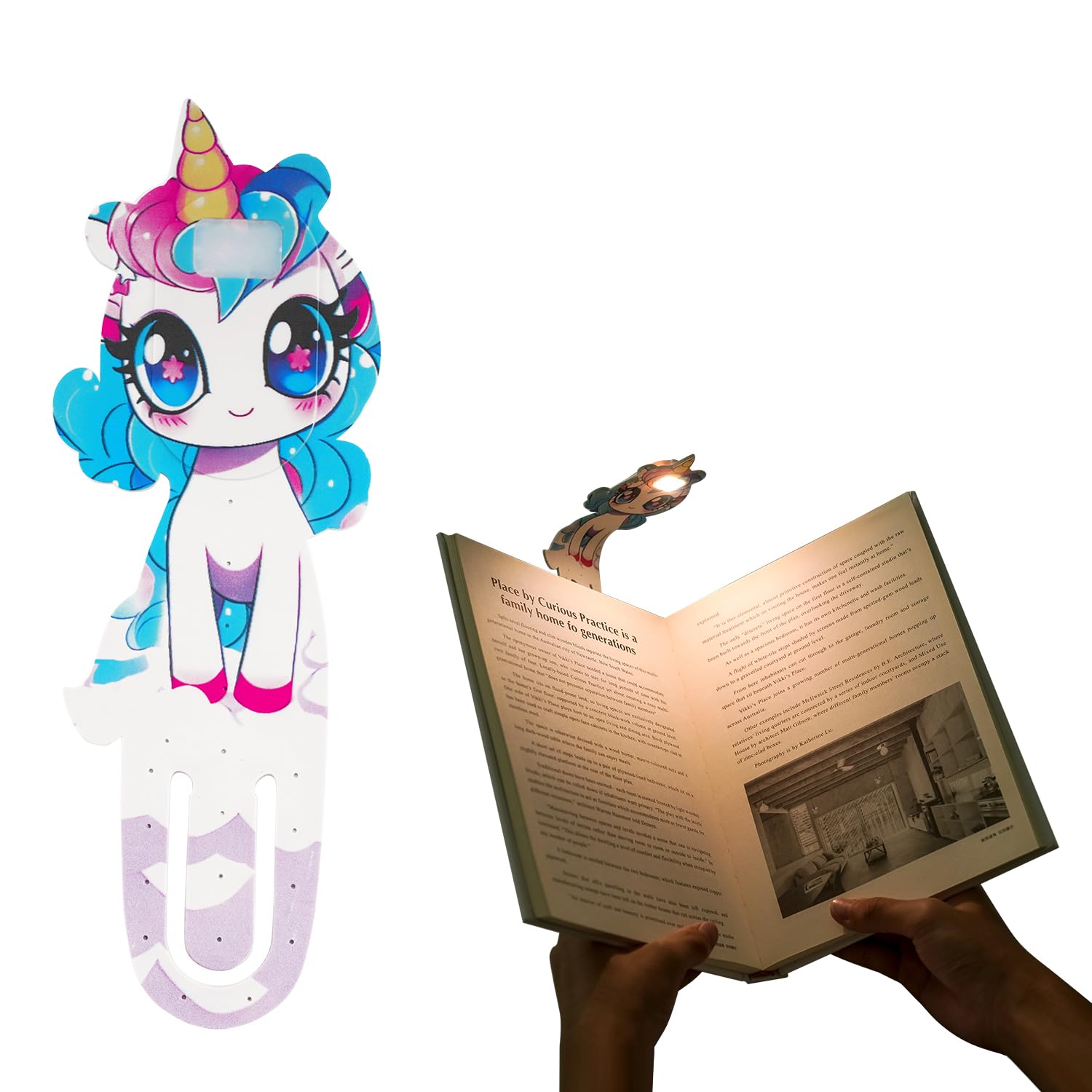 ZOCALOK Rechargeable Book Light, Lightweight Reading Light, Eye-Caring LED Bookmark Light with 3 Adjustable Modes, Portable Clip