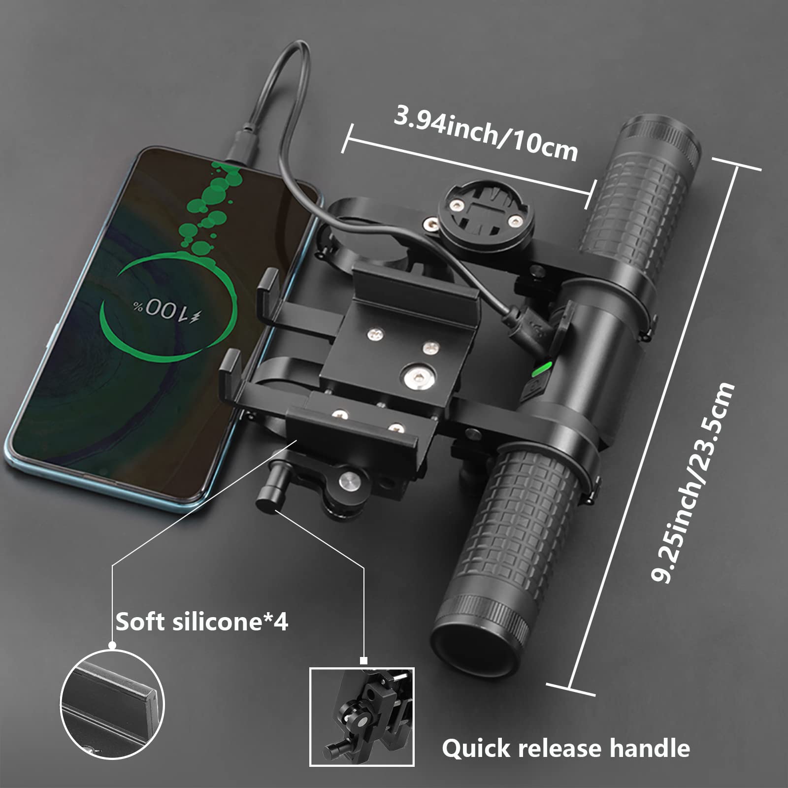 Redcomets 10000mAh Bicycle Light,Bike Handlebar Extender,Aviation Aluminum Alloy 2400lumens Bike Headlights,with a Bicycle Speed