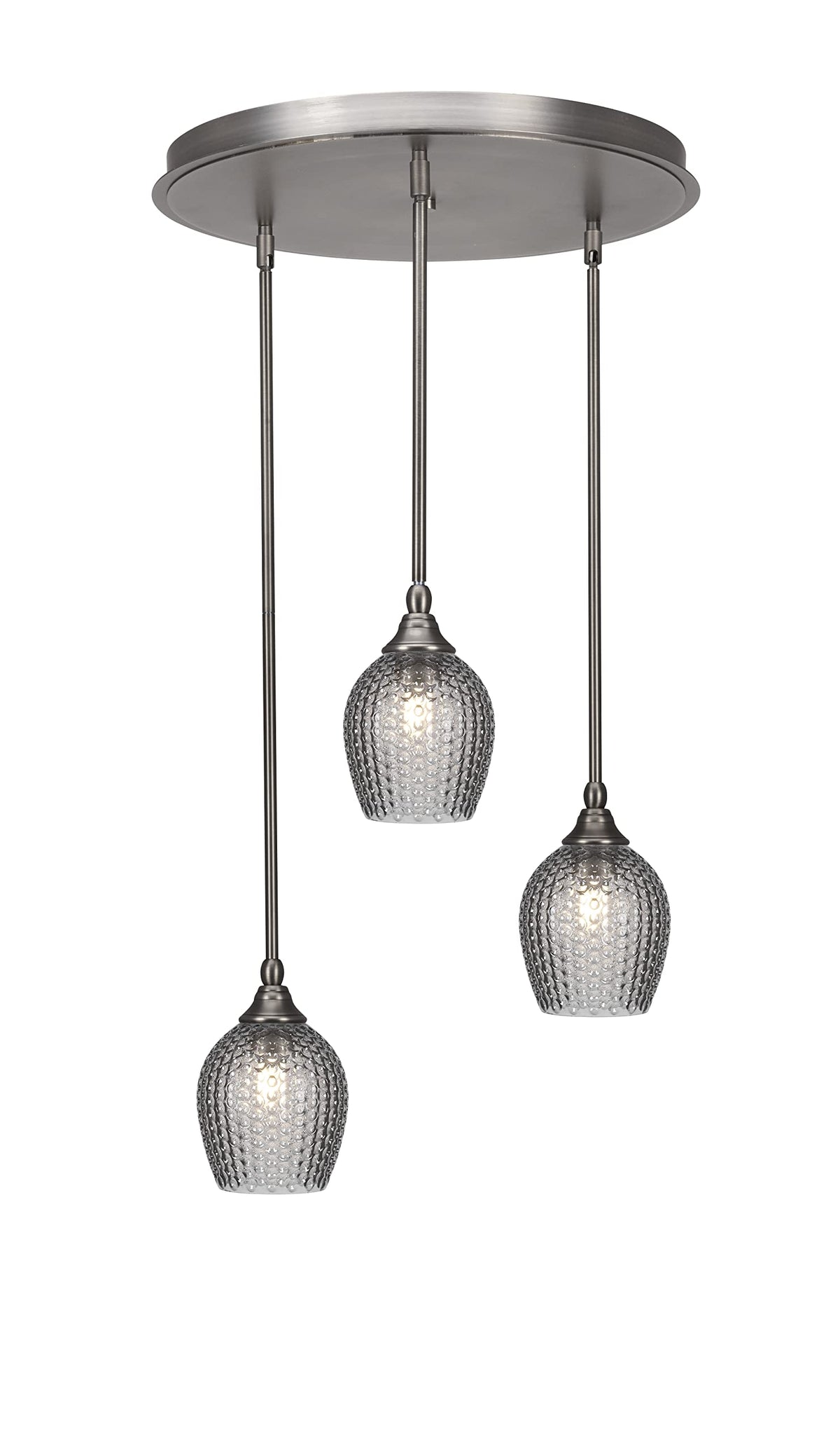 Empire 3 Light Cluster Pendalier in Brushed Nickel Finish (2183-BN-4902)