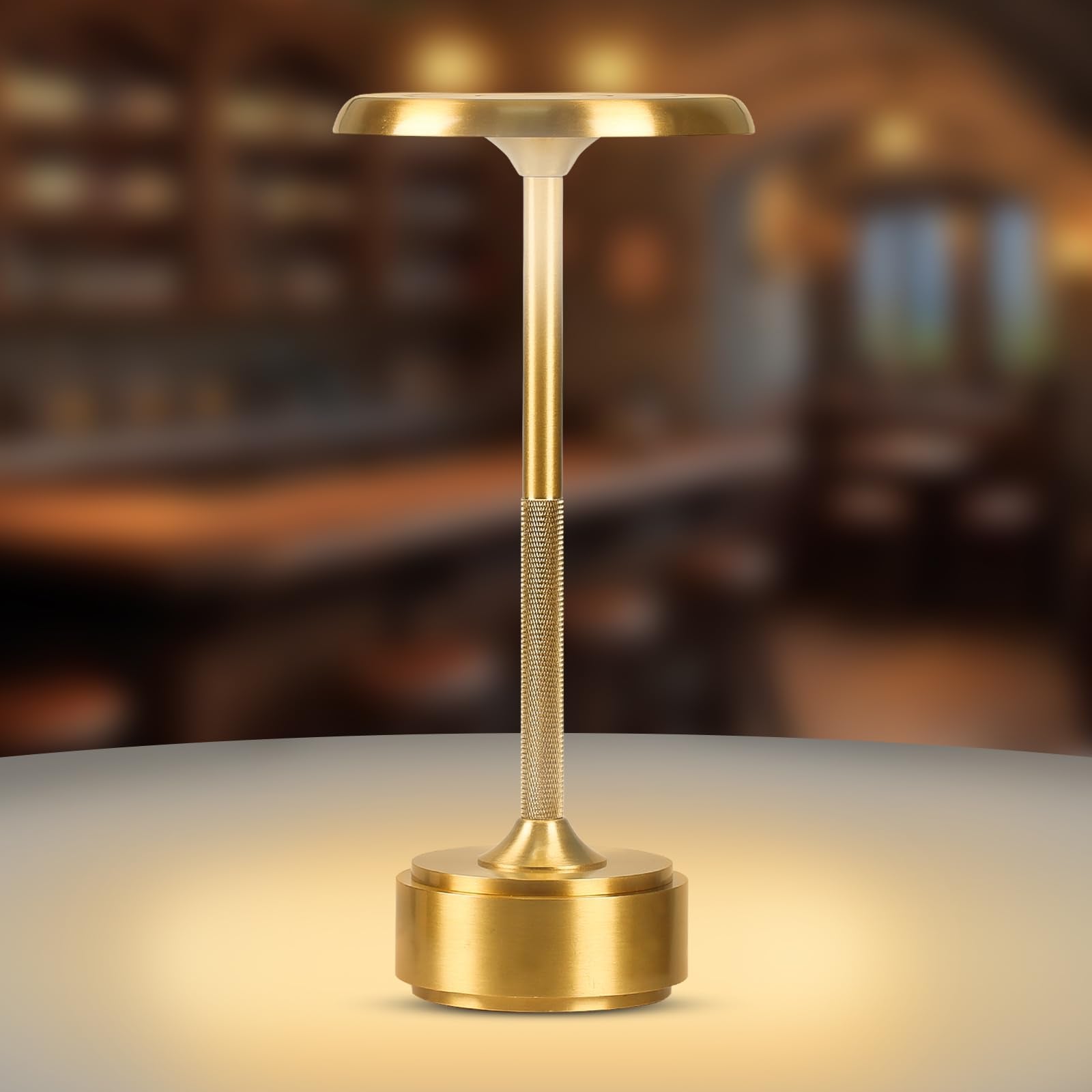 HAPYGI 5200mAh Rechargeable Cordless LED Table Lamps Touch Sensor Light, 3-Levels Portable Dimming Wireless Battery Operated Lam