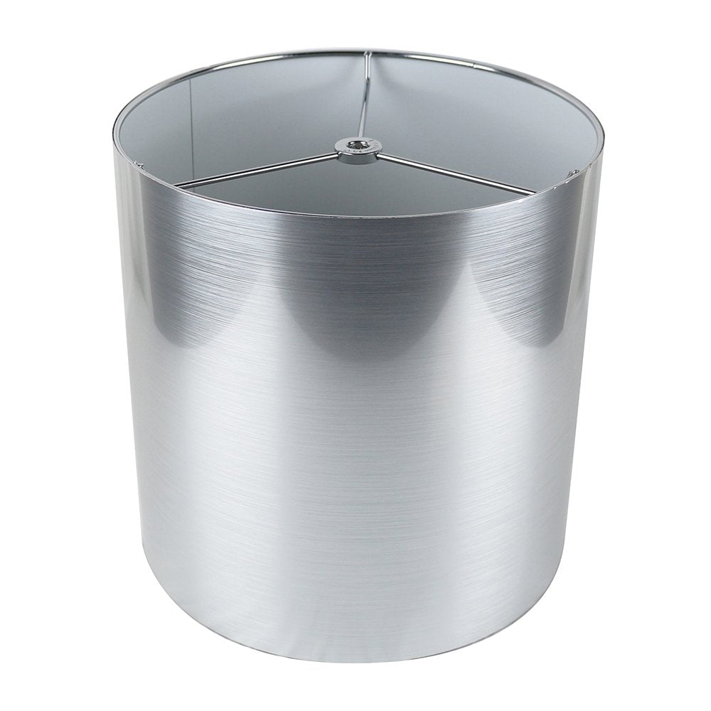 Urbanest Classic Drum Metallic Lampshade, 10-inch by 10-inch by 10-inch, Silver