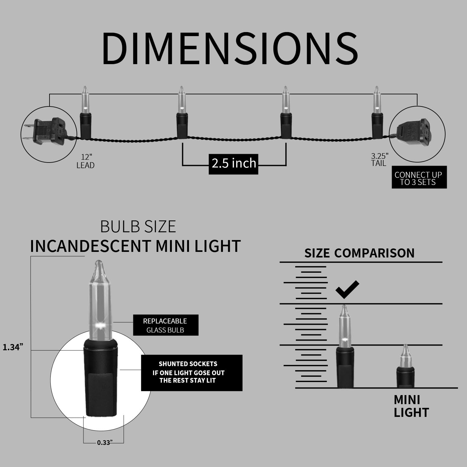 Justpro 150Lights Yellow Extra-Bright With End Connectors Christmas Decorative Lights 9.72M Ul Certified Mini String Light Set W
