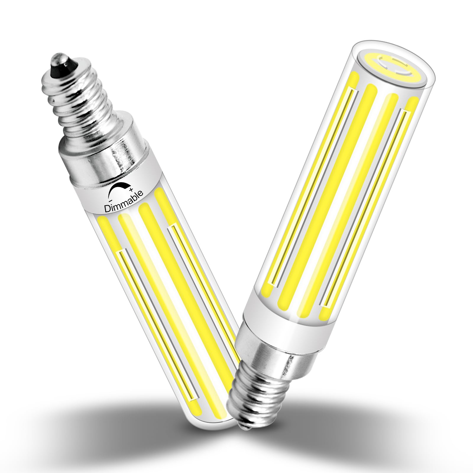 Tzhilan Dimmable E12 Led Bulbs 150W Incandescent Bulb Equivalent,E12 Candelabra Light Bulbs,Super Bright Cob 6000K White 15W 150
