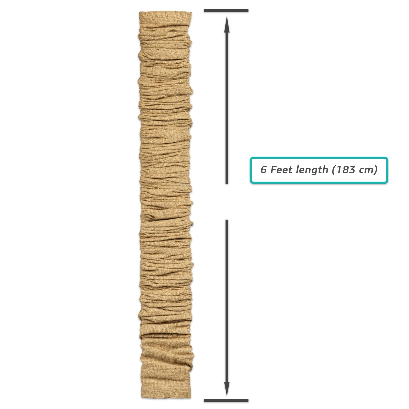 Elfcab 2 Packs Chandelier Cord Cover Each 6 Feet Long Use For Chandelier Lighting Wires, Easy To Install (Natural Jute)