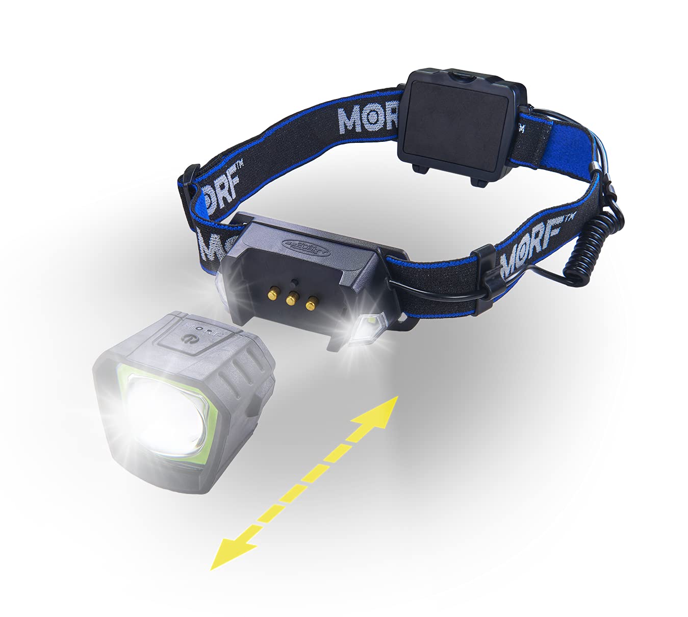 Police Security Flashlights - Morf Removable R230 3 In 1 Headlamp Magnetic Flashlight - Perfect For Mechanics, Emergency Preparedness, Outdoor, Water Proof, Drop Proof