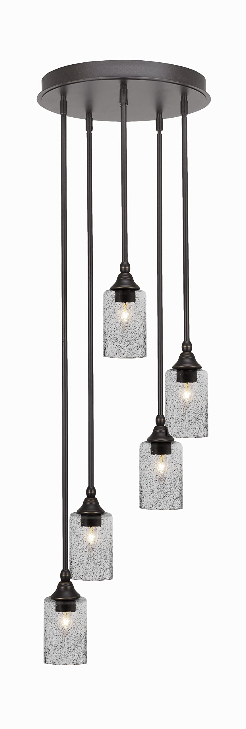 Empire 5 Light Cluster Pendalier in Dark Granite Finish (2145-DG-3002)