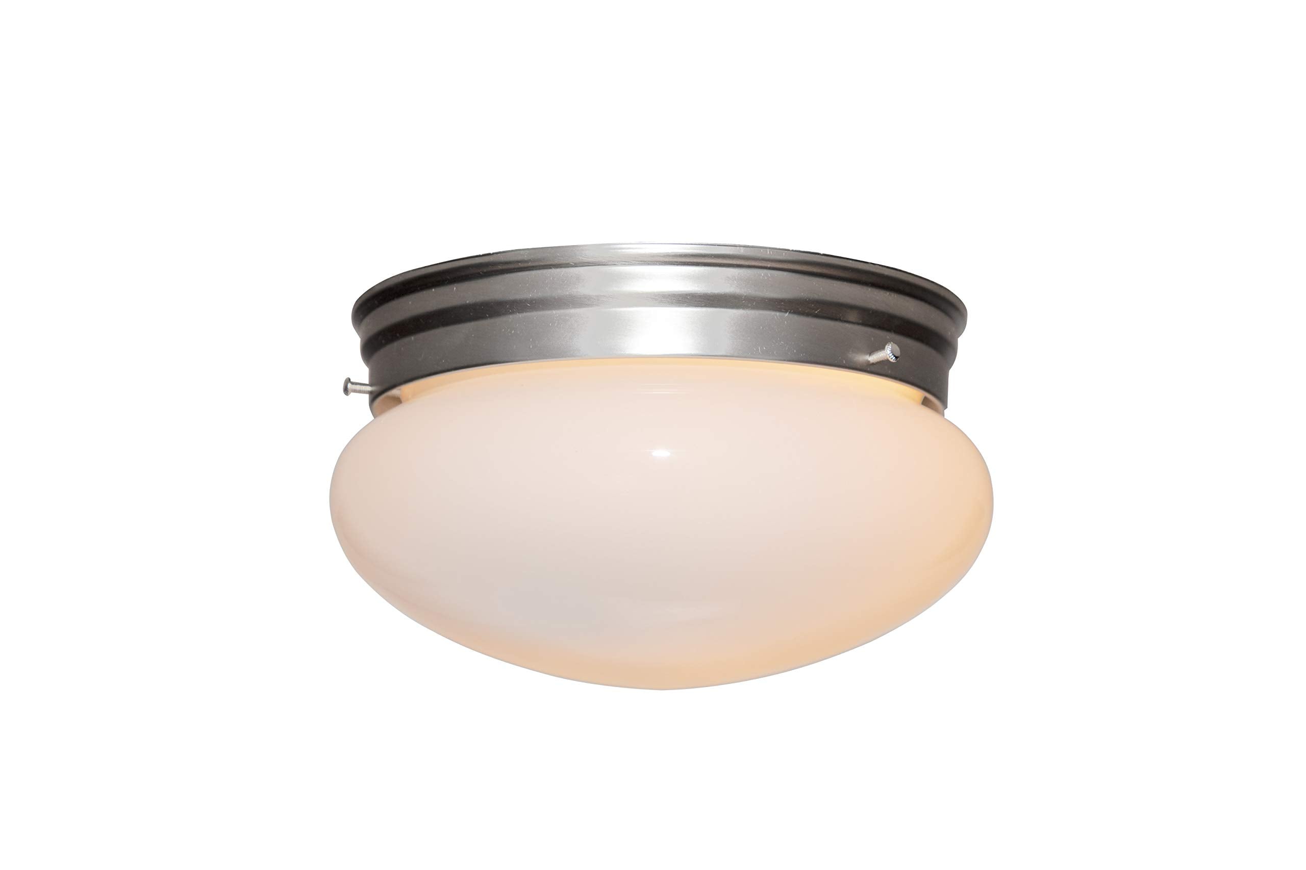 Designers Fountain 9 In 2-Light Ceiling Light With Frosted Glass Shade, Pewter, 4732-Pw