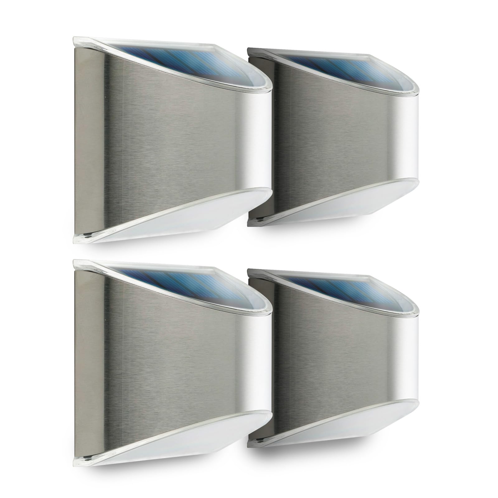 Home Zone Security Solar Wall Lights - Decorative Outdoor Solar Fence Post And Step Lights, Weatherproof With No Wiring Required