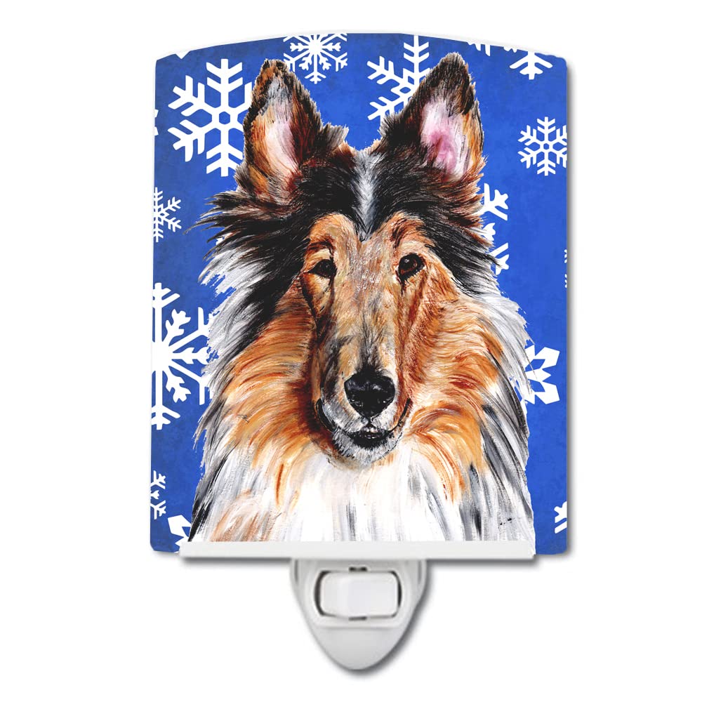 Carolines Treasures Collie Night Light, Ceramic, UL-Certified, 6x4x3in, Multicolor, Model SC9766CNL