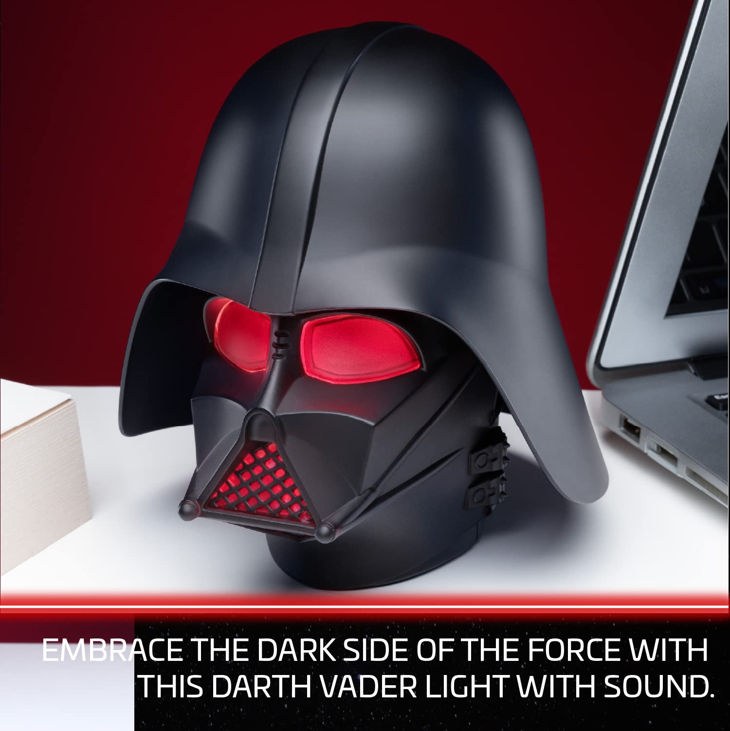Darth Vader Mask Light with Sound, Officially Licensed Star Wars Collectible Lamp, Star Wars Room Decor and Gift for Men