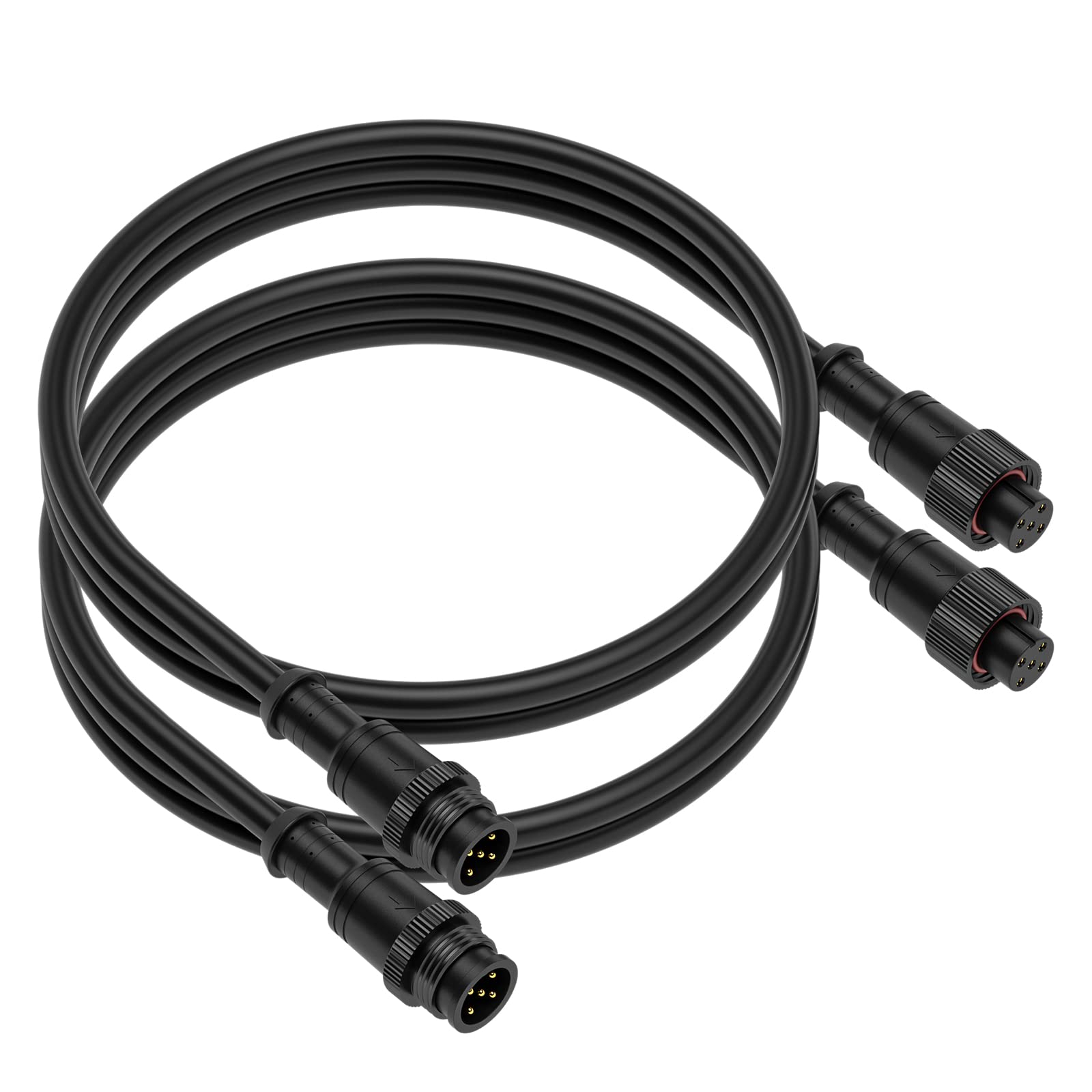 Btf-Lighting 9.84Ft 5 Pin 0.32Mm/22Awg Ip67 Extension Cable Wire With Male And Female Connectors For Rgbw 4 In 1 5050 Etc Led Strip 22Mm Metal Nut Big Size Home Lighting Connector