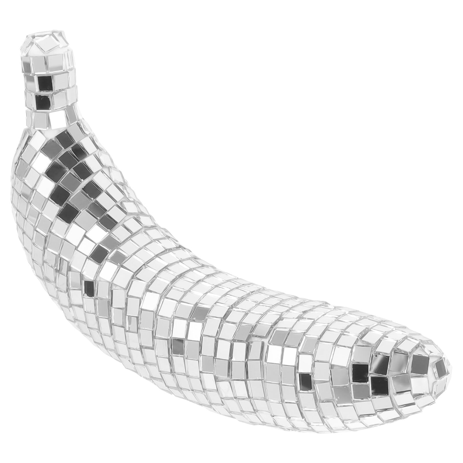 Garneck Disco Style Banana Ornament Reflective Fruit Decor Retro Party Decoration