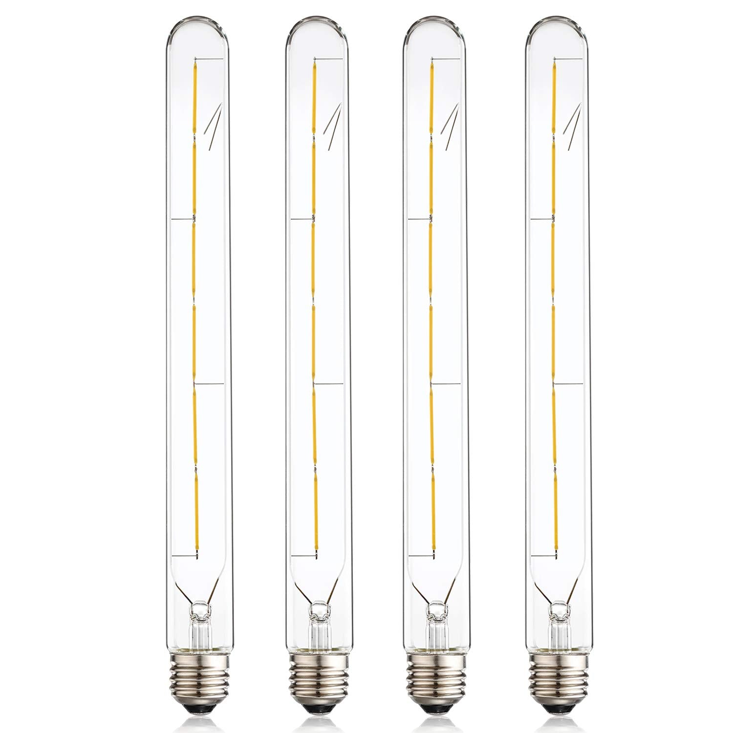 Leools Vintage Led Filament Bulb T300, 6W Dimmable T10 Edison Light Bulb Long Tubular Antique Led Light,E26 Base,Clear Glass,War