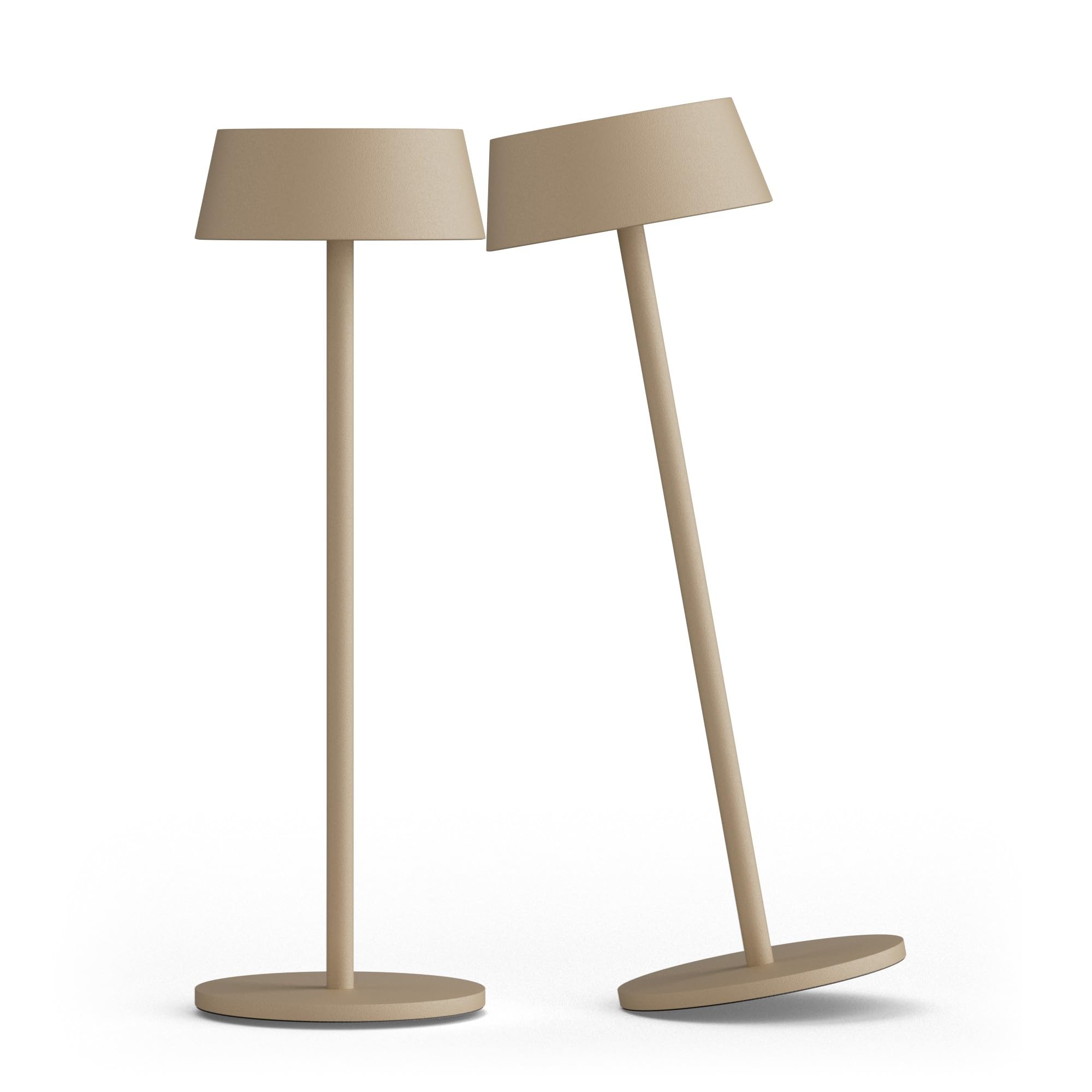 Aipsun Khaki Rechargeable Table Lamps Set of 2, Battery Operated Table Lamp Cordless Outdoor Touch LED Table Lamp for Restaurant