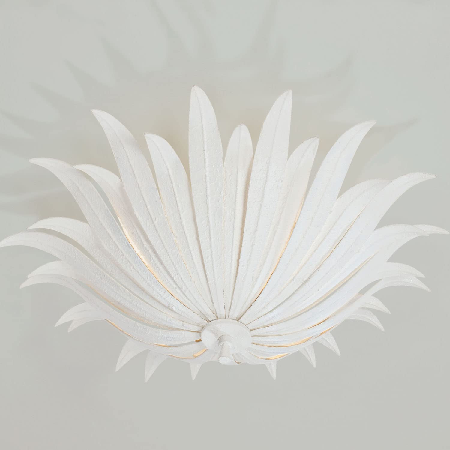 Capital Lighting 249531Xw Eden Traditional Bohemian Botanically Inspired Semi Flush Ceiling Light, 3-Light 180 Total Watts, 9''