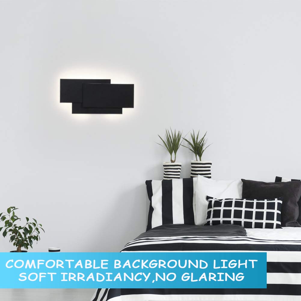 Ralbay LED Wall Sconce, Matte Black, 15.75in/36W, Aluminum, Natural White 4000K, Model 6809