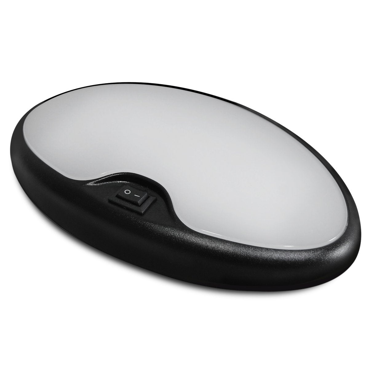 Dream Lighting 12V Rv Interior Light With Switch 6 Inch Oval Led Ceiling Light 4.5W 3500K Soft White Lighting Black Shell