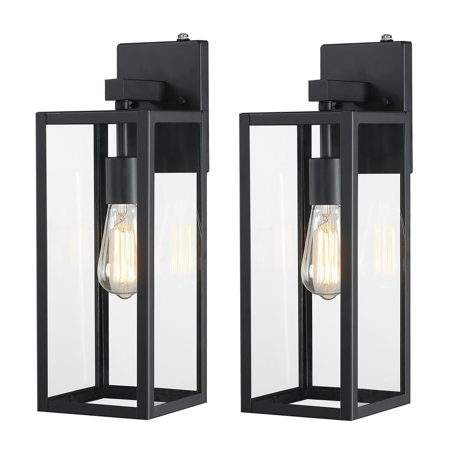 Faymart Lighting 18 Inch Outdoor Wall Light Dusk To Dawn 2 Pack Outdoor Lanterns For Porch Large Outdoor Sconce Lights With Sensor Photocell Wall Lantern For Porch Patio Garage