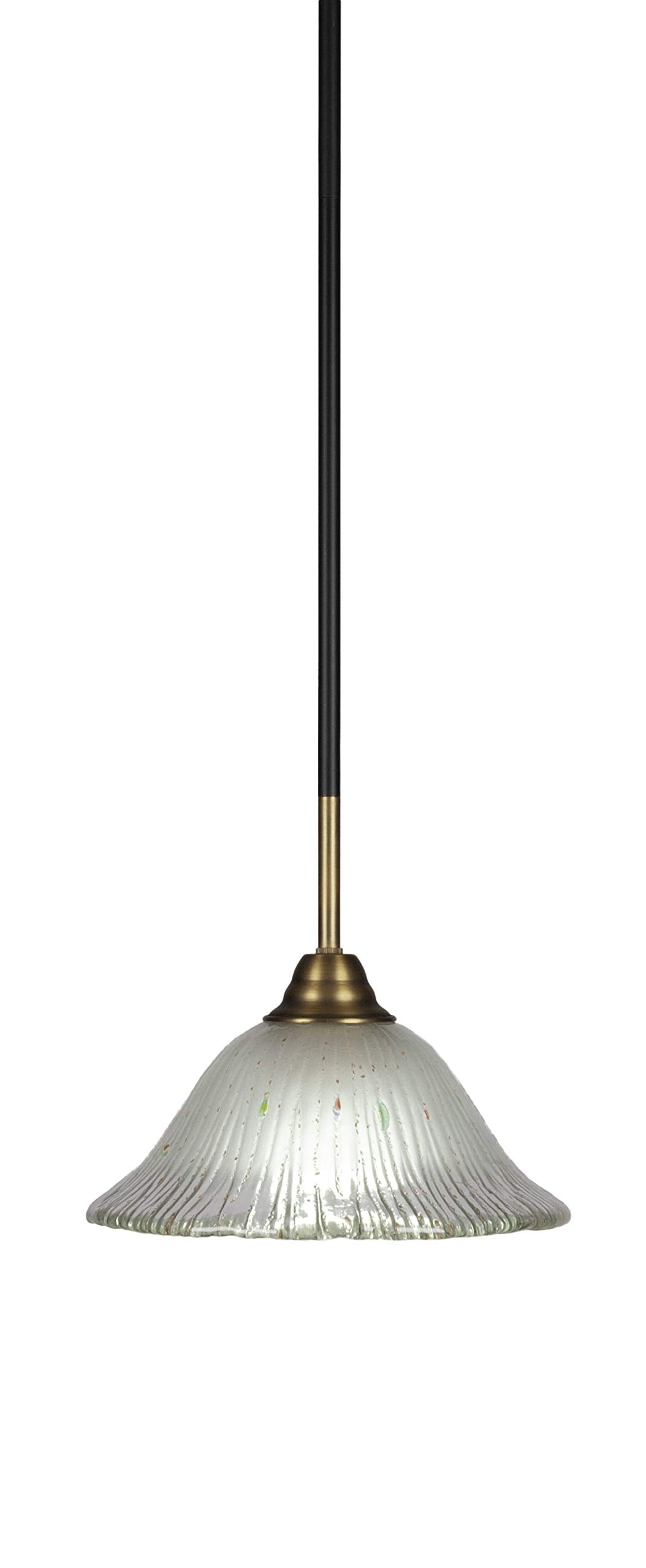 Toltec Lighting Paramount 1 Light Mini Pendant in Matte Black & Brass (3401-MBBR-731)