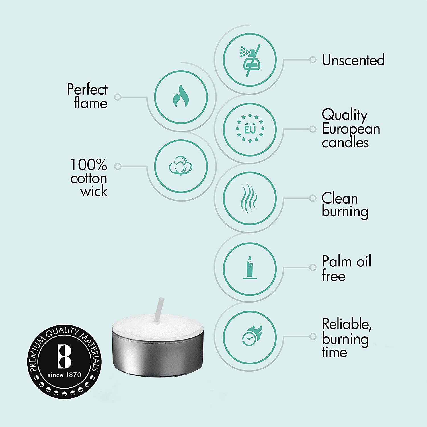 BOLSIUS Tea Lights Candles - White Unscented Wax - 200 Pack - 6 Hour Burn Time - Ideal for Weddings, Home, Parties