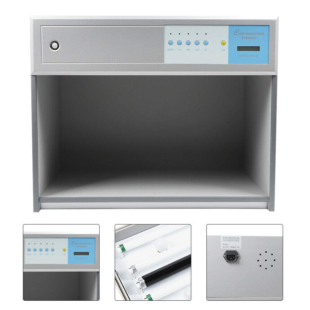 YIYIBYUS Color Matching Cabinet, 4 Light Sources Tester for Fabric & Textile, Model RONGELIVE, Picture Color