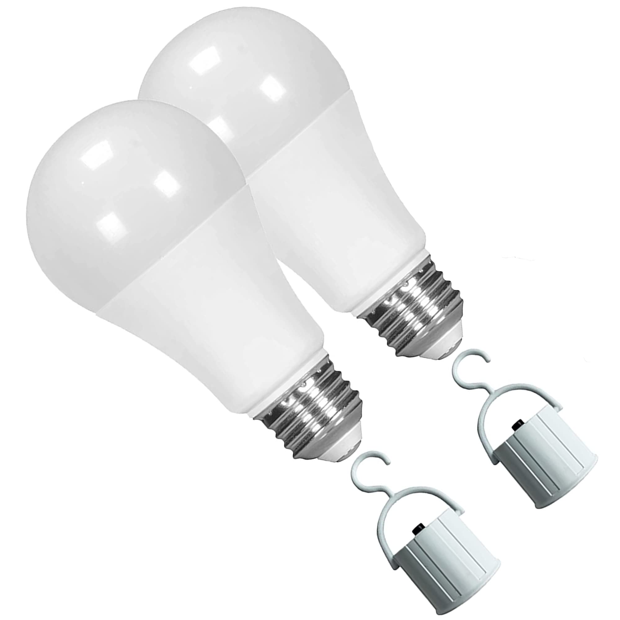Ciata Rechargeable Light Bulbs, Battery Operated, Lasts 3-4 Hours, Clear, Pack of 2, Model EMB-1