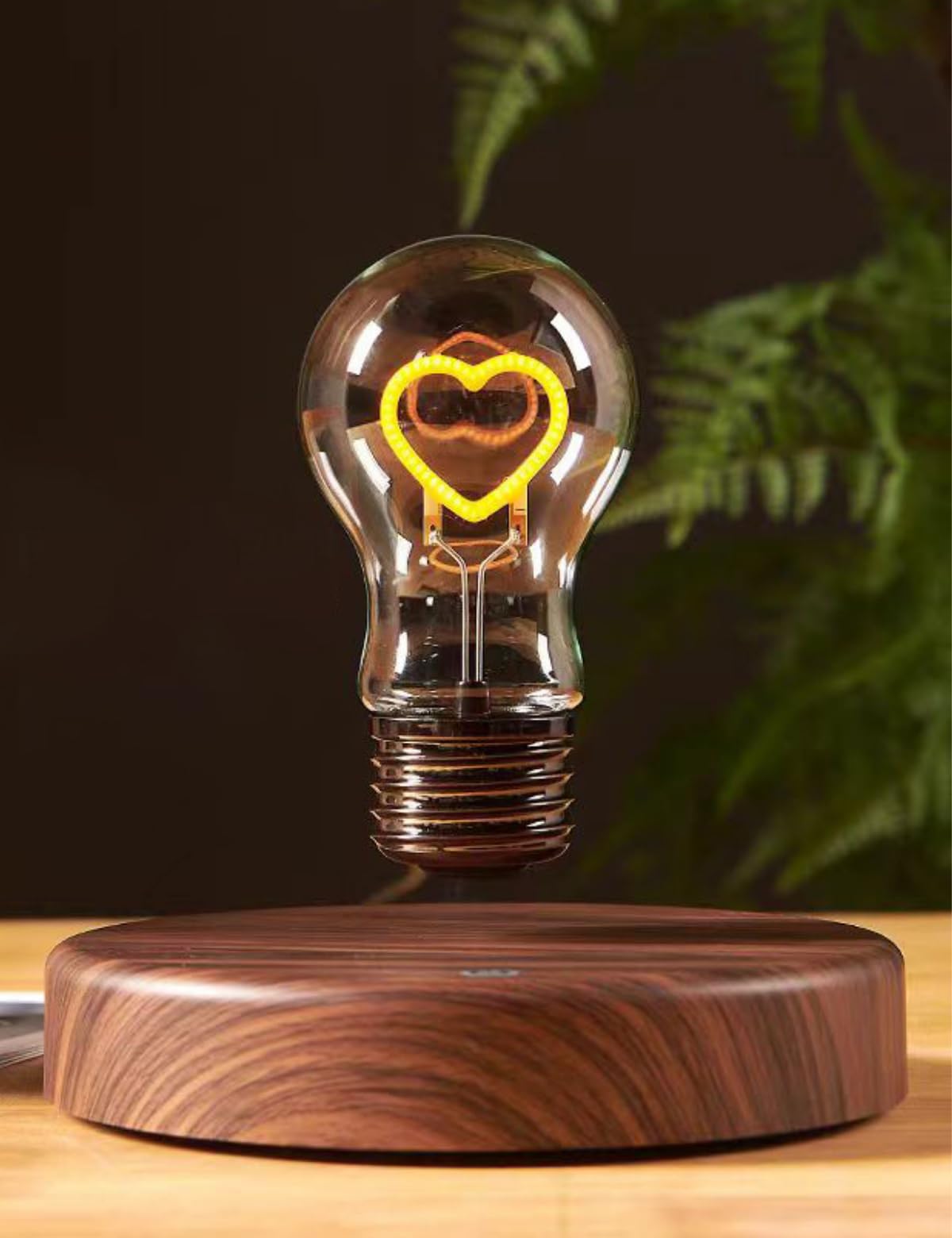 MOOCCI Levitating Bulb Lamp Magnetic Floating Light Desk Lamp Night Light, 360 Degree Wireless Automatic Rotating Light for Gift
