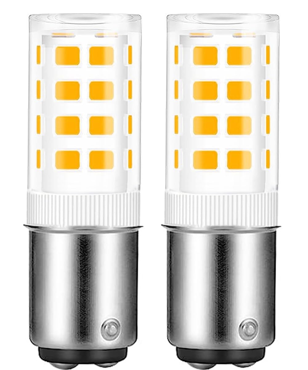 SSXBF BA15D LED Bulb, Warm White 3000K, 4W, 120V, Non-Dimmable, Ceramic, Pack of 2
