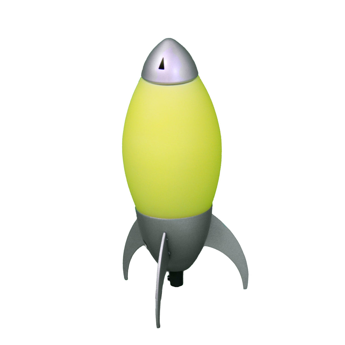Ore International Kid'S Rocket Table Lamp, 10.5&quot; Yellow Acrylic, Unique Nursery Decor