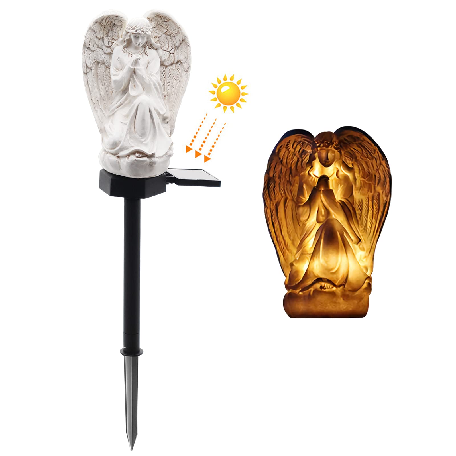 Wayda Solar Angel Light - Waterproof Led Lamp For Cemetery, Garden, Balcony, Memorial Gifts