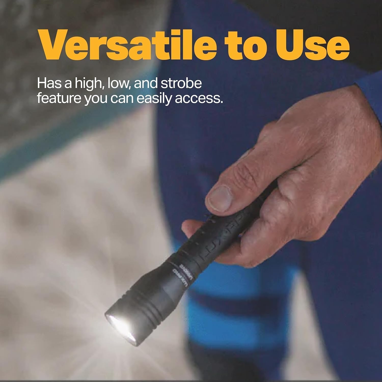 LUXPRO LP290V3 LED Flashlight - Bright 300 Lumens with 3 Light Modes - Aircraft-Grade Aluminum with IPX4 Waterproof Protection &