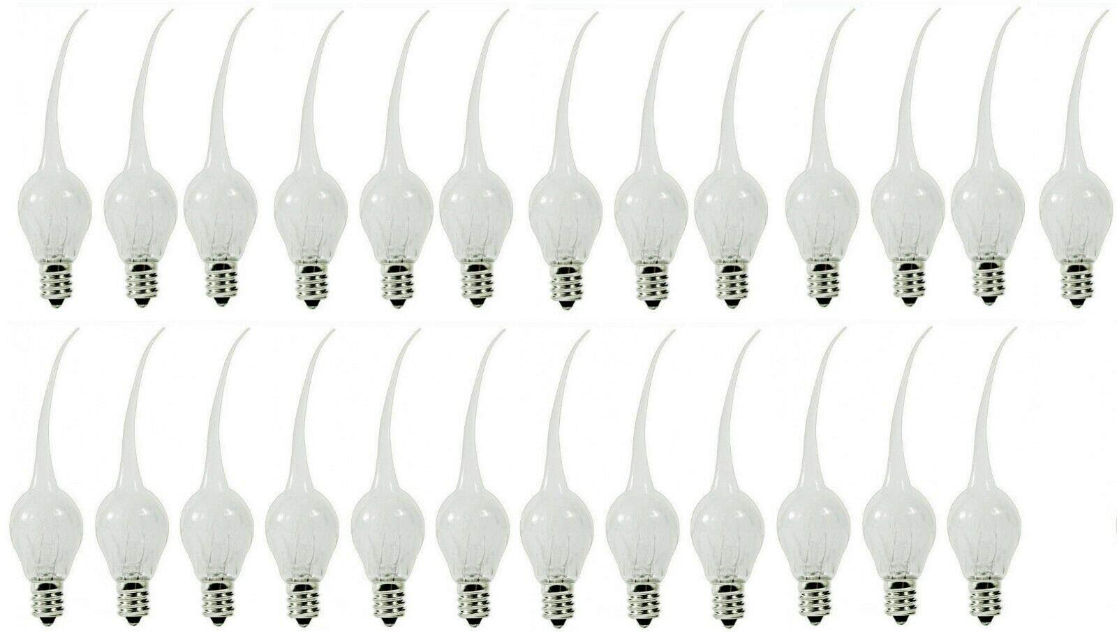 Creative Hobbies Country Style Incandescent Silicone Dipped Light Bulbs - 6 Watt, S6 Shape, For Candle Lamps & Chandeliers | Box