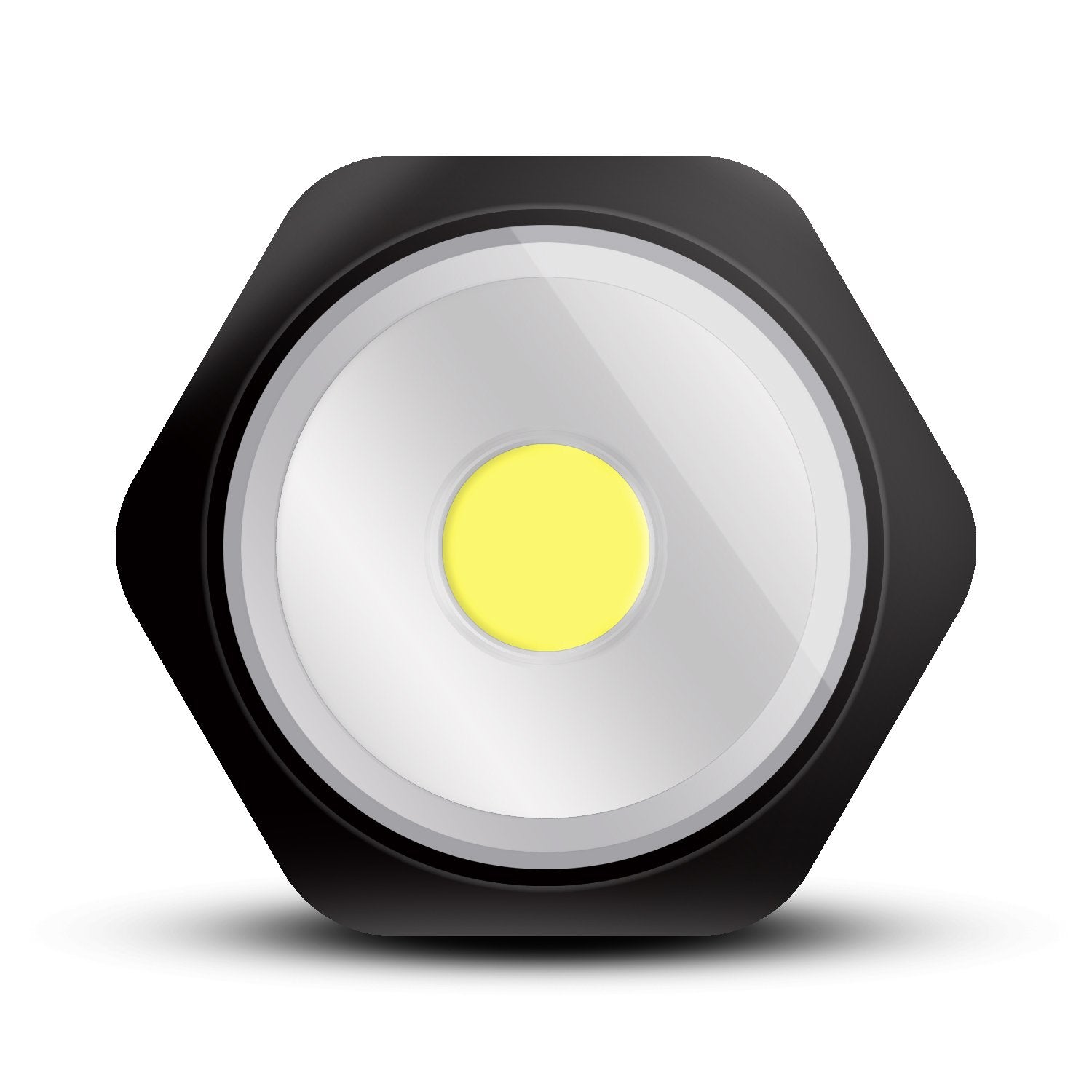 POWERFIREFLY 250 Lumens COB LED Rotating Work Light, Magnetic Base, Ultra Bright Spotlight for Car Repair & Emergency, Black