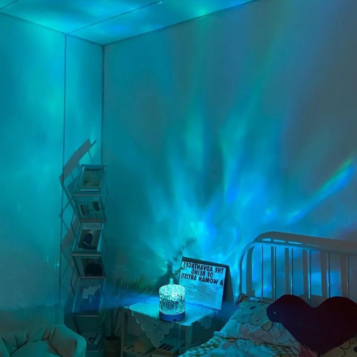 Jininq Rgb Color Changing Lamp - Ocean Wave & Northern Lights Show - Aurora Night Light