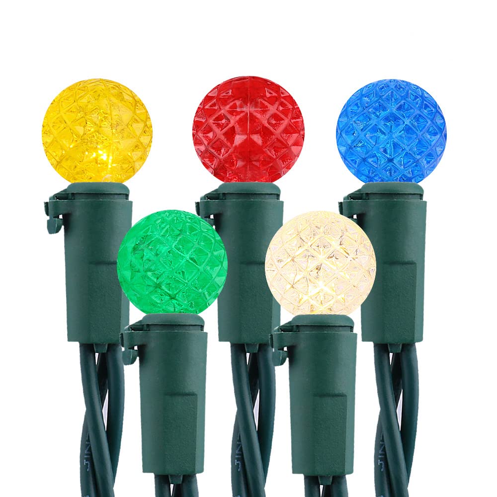 Brizled Multicolor Christmas Lights  24.67Ft G12 70 Led Connectable 120V Ul Listed Indoor/Outdoor Christmas Lights For Tree  Party  Room  Garden Decor