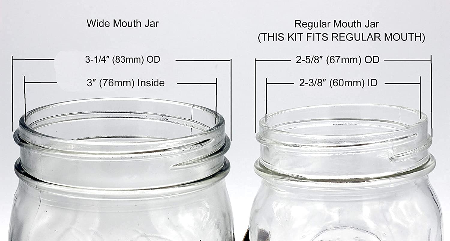 Creative Hobbies Diy Mason Jar Lamp Making Kit - Gold Color Lid & Socket Great For Lamp Conversion, Fits Wide Mouth Canning, Fru