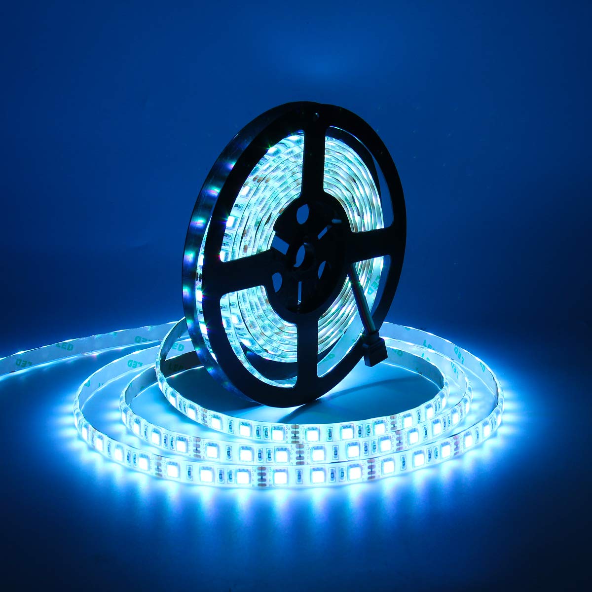 SUPERNIGHT LED Strip Lights 16.4FT RGB Waterproof 300 LEDs Flexible Light Rope + 44Key IR Remote Controller, Model EBT346-FT