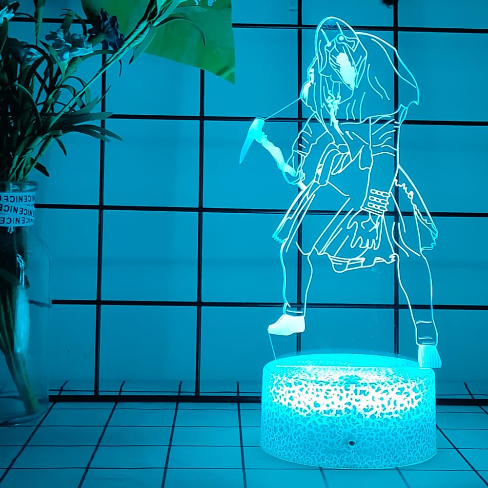 Mzcyfuy Dead by Daylight 3D Night Light, Killer Role, 16 Color Changing Cartoon USB Desk Lamp Illusion Lighting with Remote Cont