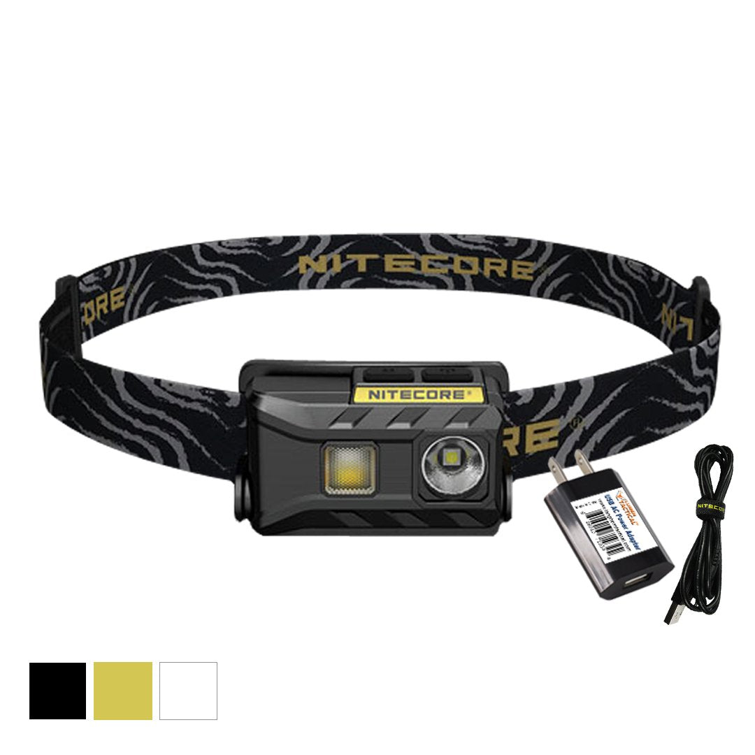 Nitecore NU25 Headlamp - 360 Lumen Triple Output, USB Rechargeable, Lightweight, Black