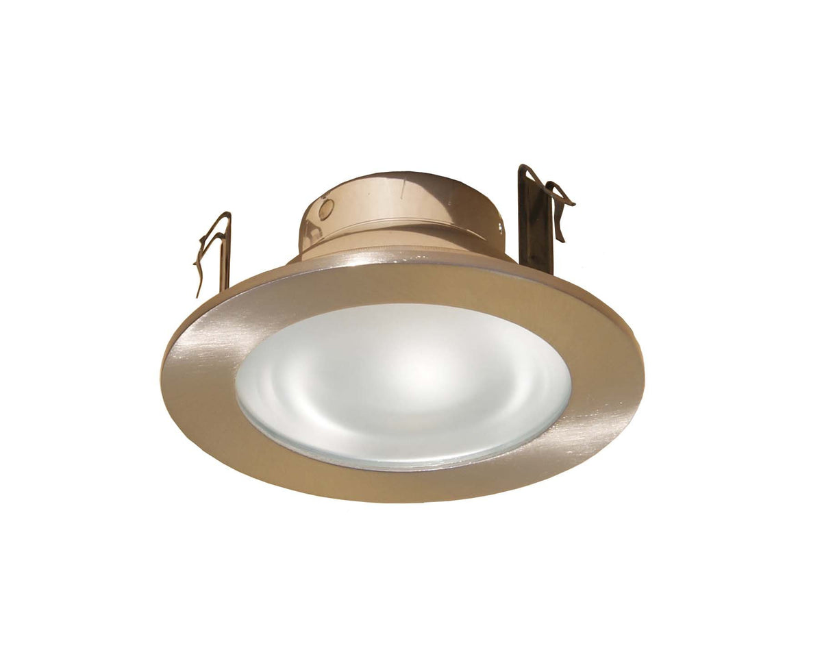 Joint Bright Lighting 4&quot; Satin Nickel Frosted Lens Shower Trim For Low Voltage Recessed Light
